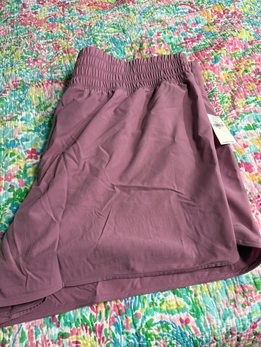 Old Navy Lavender Maxi Skirt with Pastel Floral Print